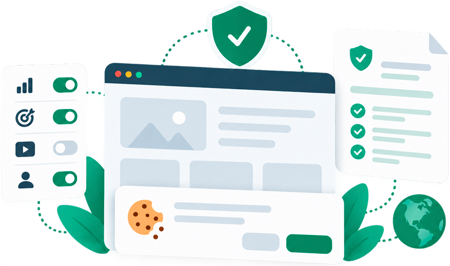 Illustration af CookiePopup CMP-platform
